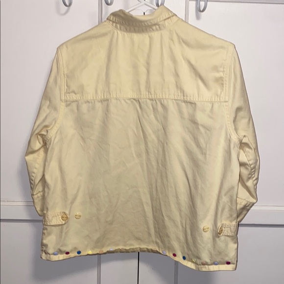 Christopher & Banks Medium Yellow Button Down Shirt - Picture 3 of 13